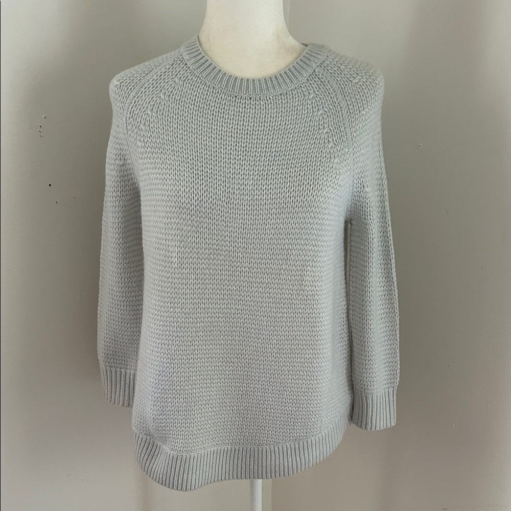 J. Crew Light Blue Crew Neck Italian Cashmere Sweater sz XS